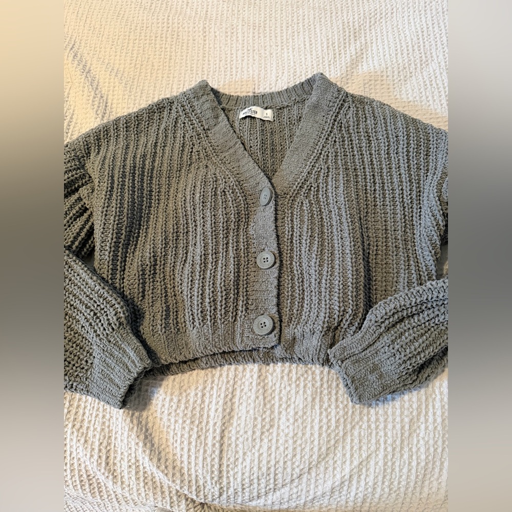 Hollister Gray Women's Cardigan Sweater